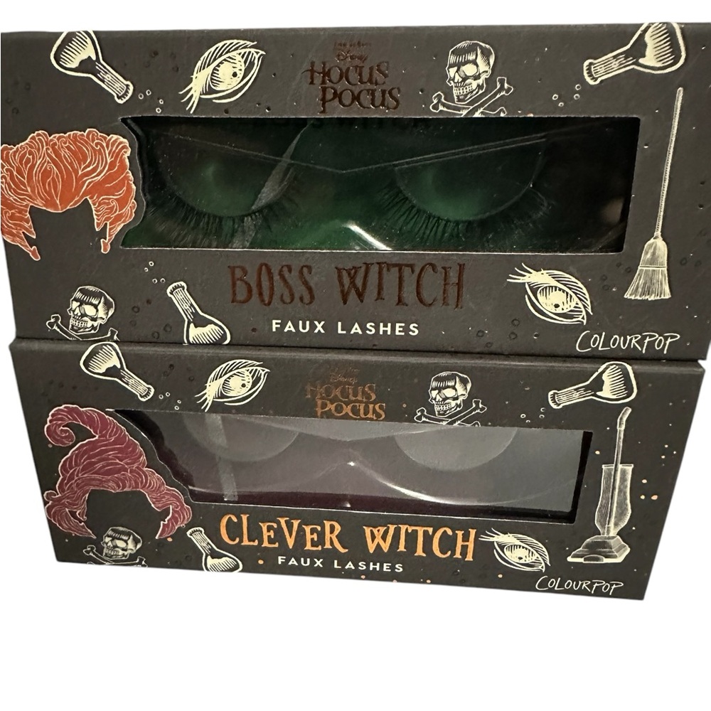 NIB Colourpop Hocus Pocus Faux Lashes, 2 Sets (clever & boss witch)